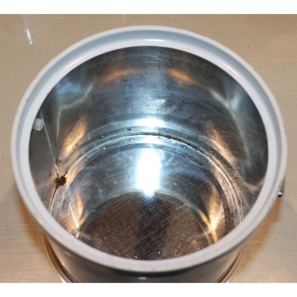 vintage metal ice bucket with plastic insert & handle old time cars Hong Kong